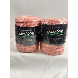 Maxi Cord Braided 6mm‎ 100 Yds Medium Pink Fade Resistant Non Allergenic